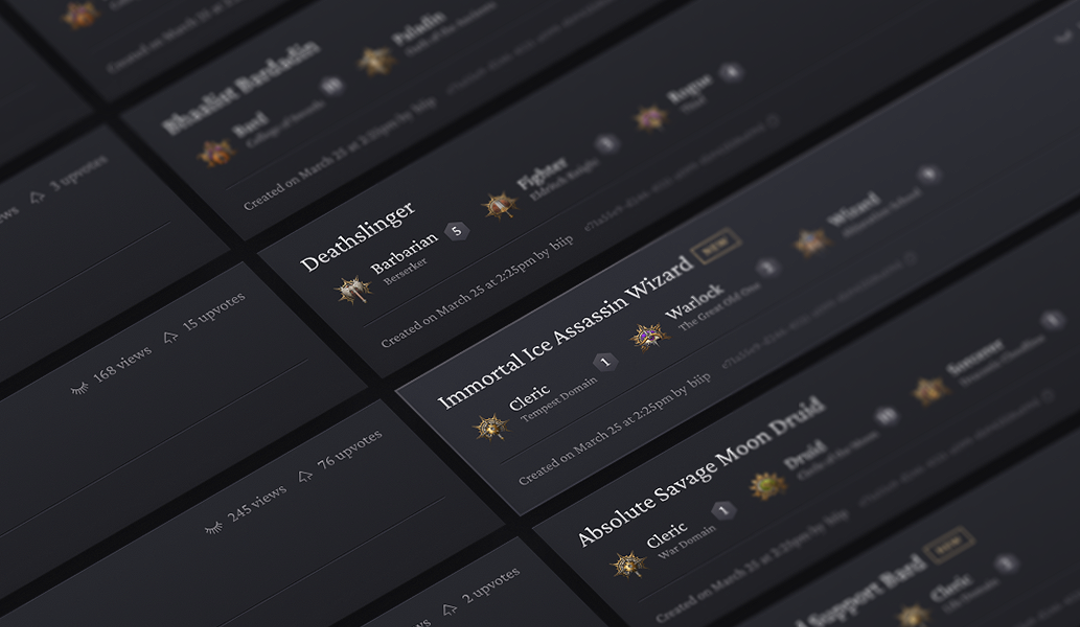Preview image of the BG3 Builds listing page